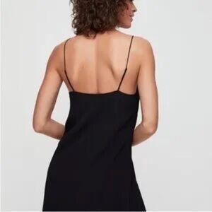 Wilfred Free Mini Lace Between V Neck Black Dress Size S